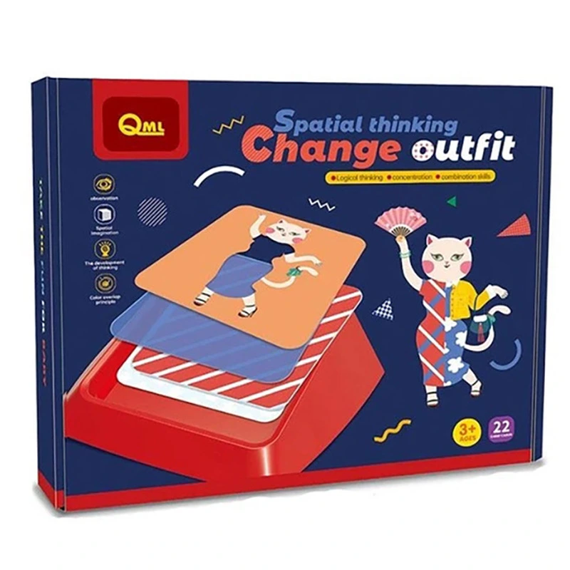 Гра розвивальна "Change outfit" M8A, 48 завдань 4 трафарети