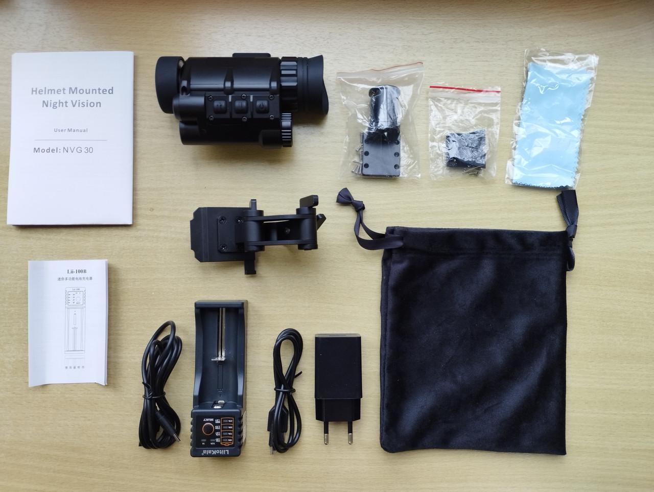 Монокуляр нічного бачення з кутом огляду 40° невидимим підсвічуванням 940 nm Wi-Fi записом та кріпленням NVG30 (2070556327) - фото 5