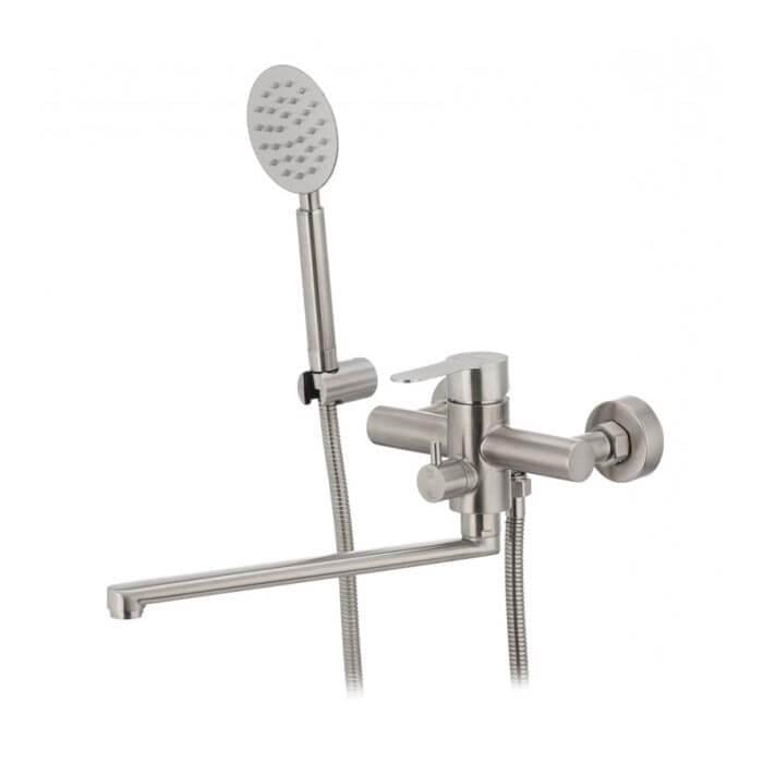 Смеситель для ванны Wezer EKO7-09 1039006 однорычажный Сатин (102656)