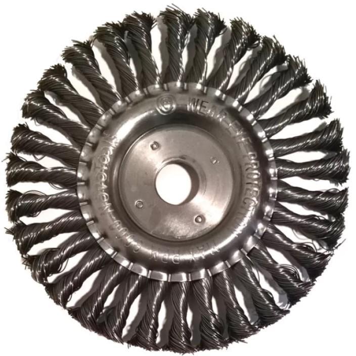 Дисковая проволочная щетка NovoTools NTWWB17522ST 175 мм 22,23 мм с витой проволокой (22134)