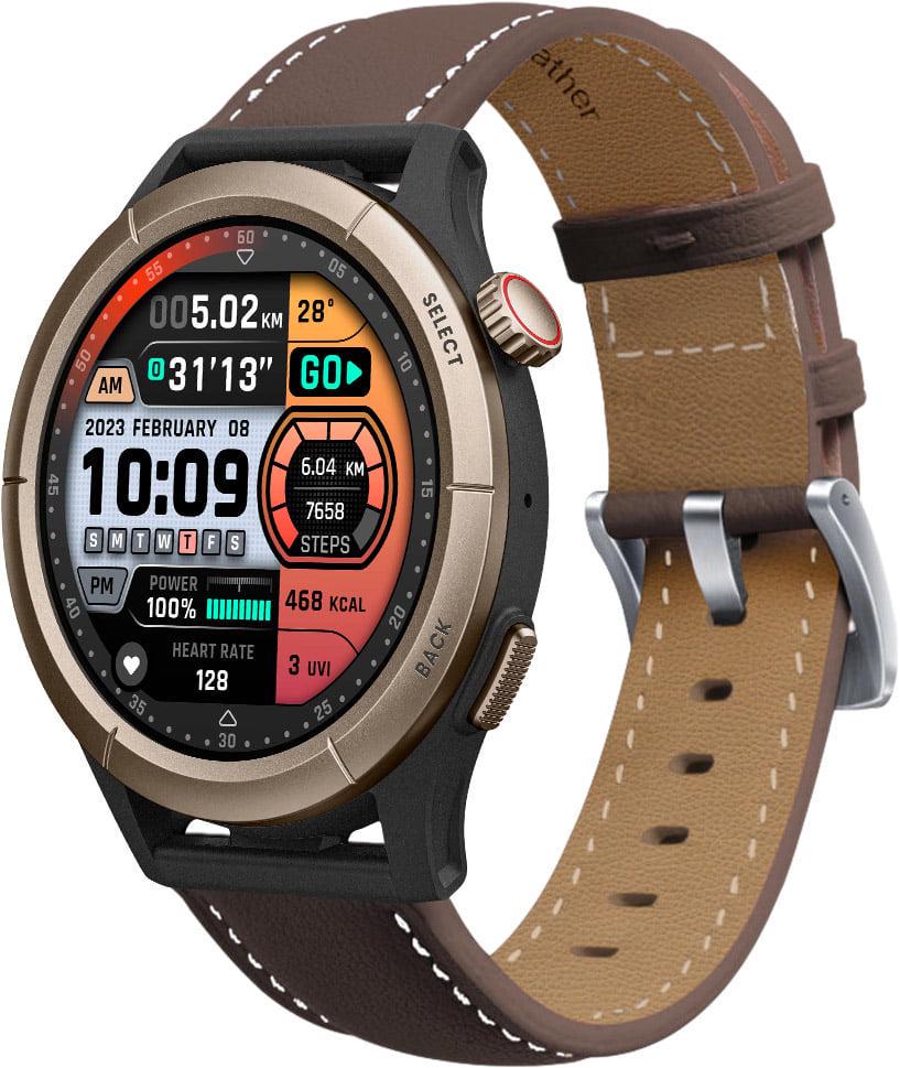 Ремешок кожаный Folsa для Amazfit Cheetah Round/Cheetah Pro Dark Brown (38447-05) Ремешок кожаный Folsa для Amazfit Cheetah Round/Cheetah Pro Dark Brown (38447-05)