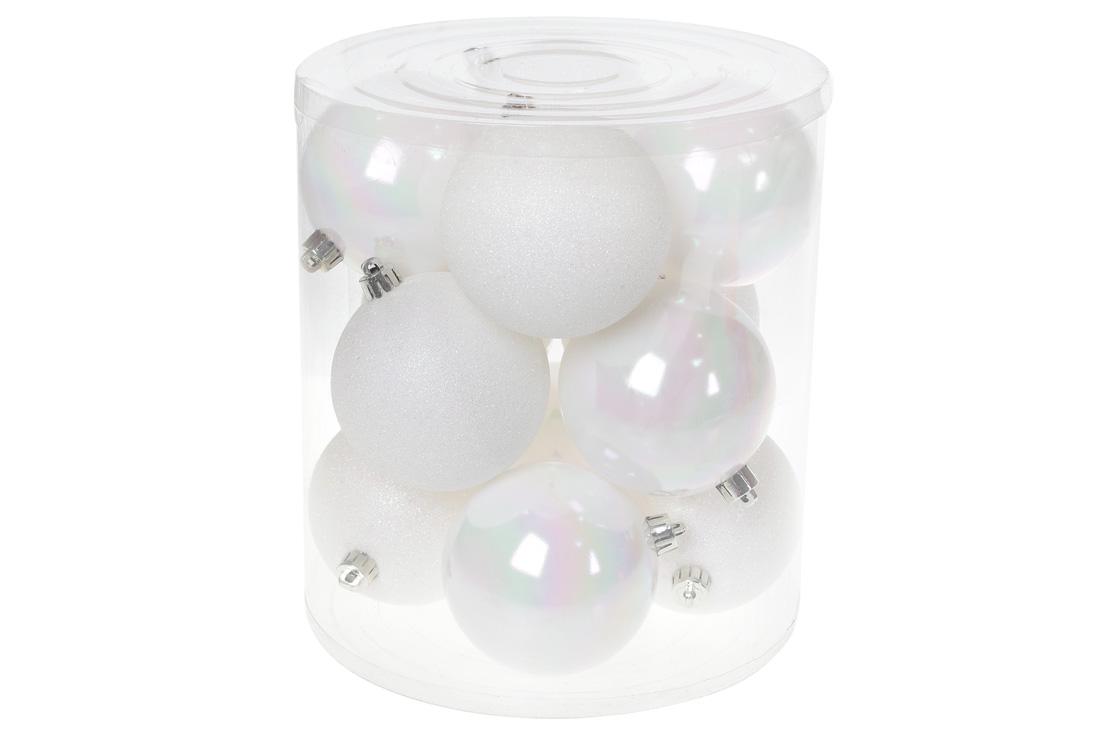 Набор новогодних шаров BonaDi пластик 12 шт. D 8 см (147-138)