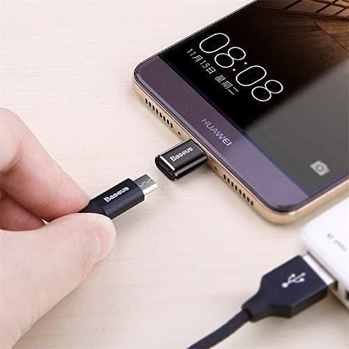 Кабель BASEUS Type-C-Micro-USB 2.4A OTG 480 Мбіт/с USB-C на Micro-B Чорний (CAMOTG-01) - фото 5