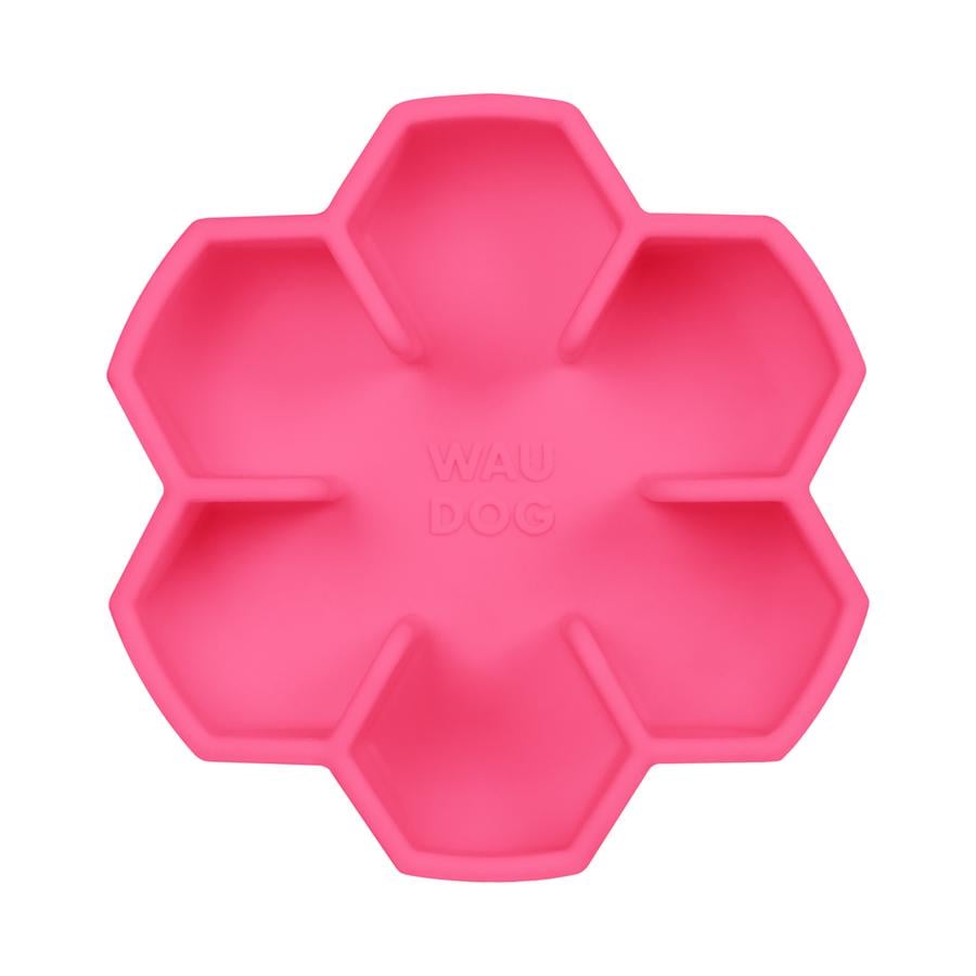 Миска силиконовая Waudog для медленного кормления кошек собак 750 мл Pink (23547)