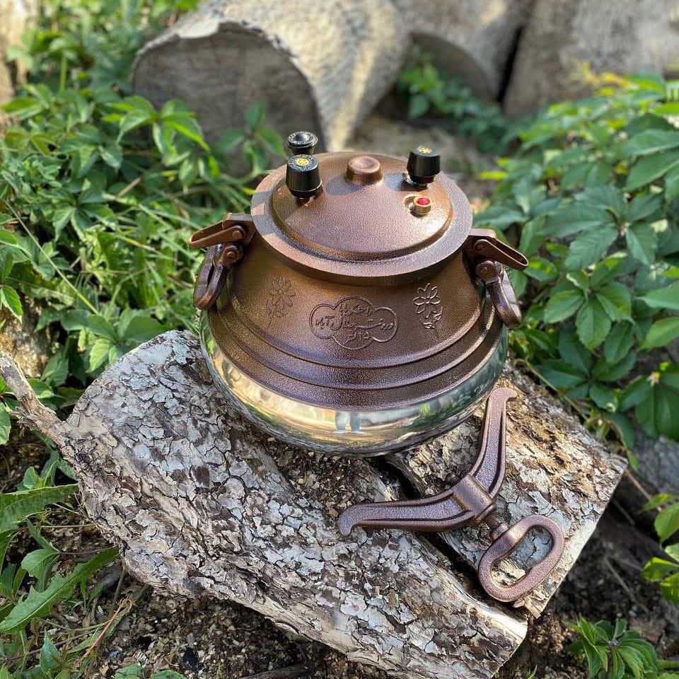 Афганский казан Rashko Baba комбинированный алюминиевый герметичный с крышкой 1,5 атм 120°С 8 л