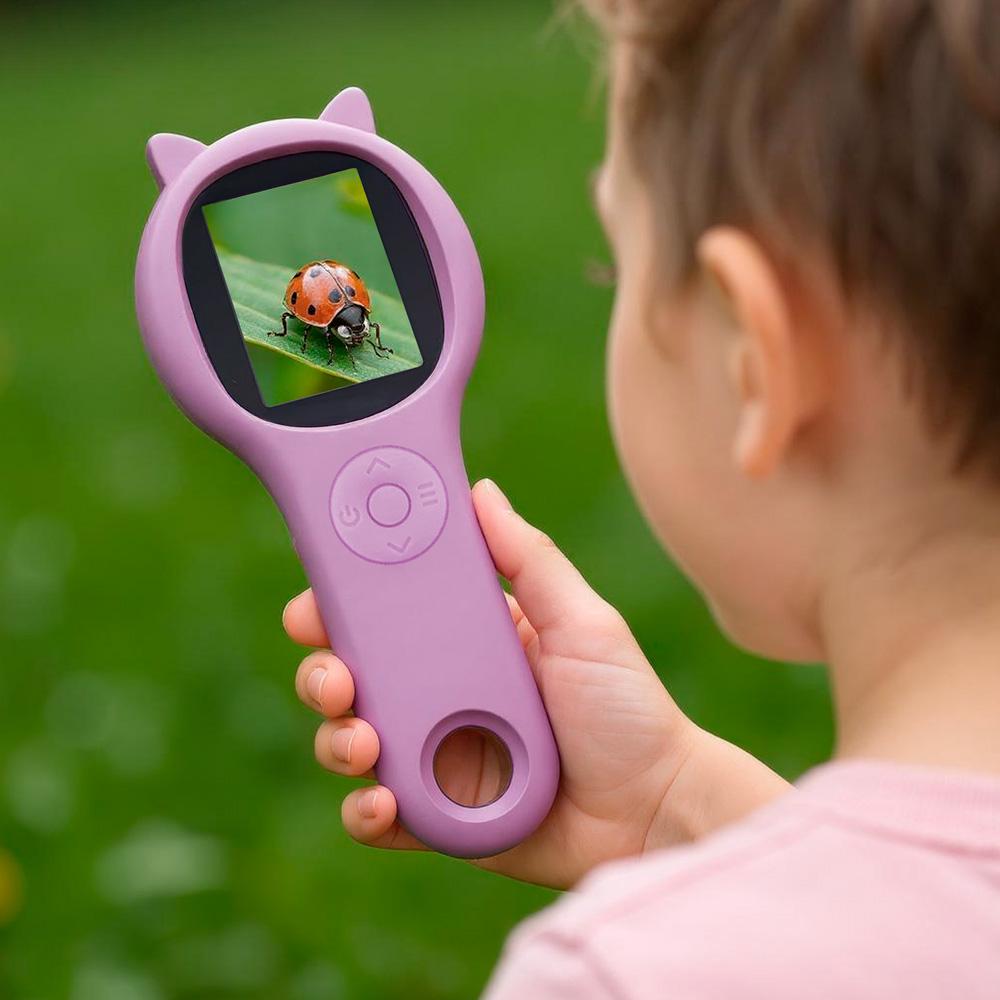 Микроскоп цифровой детский LOSSO с подсветкой и лупой Сиреневый (526611059) - фото 3
