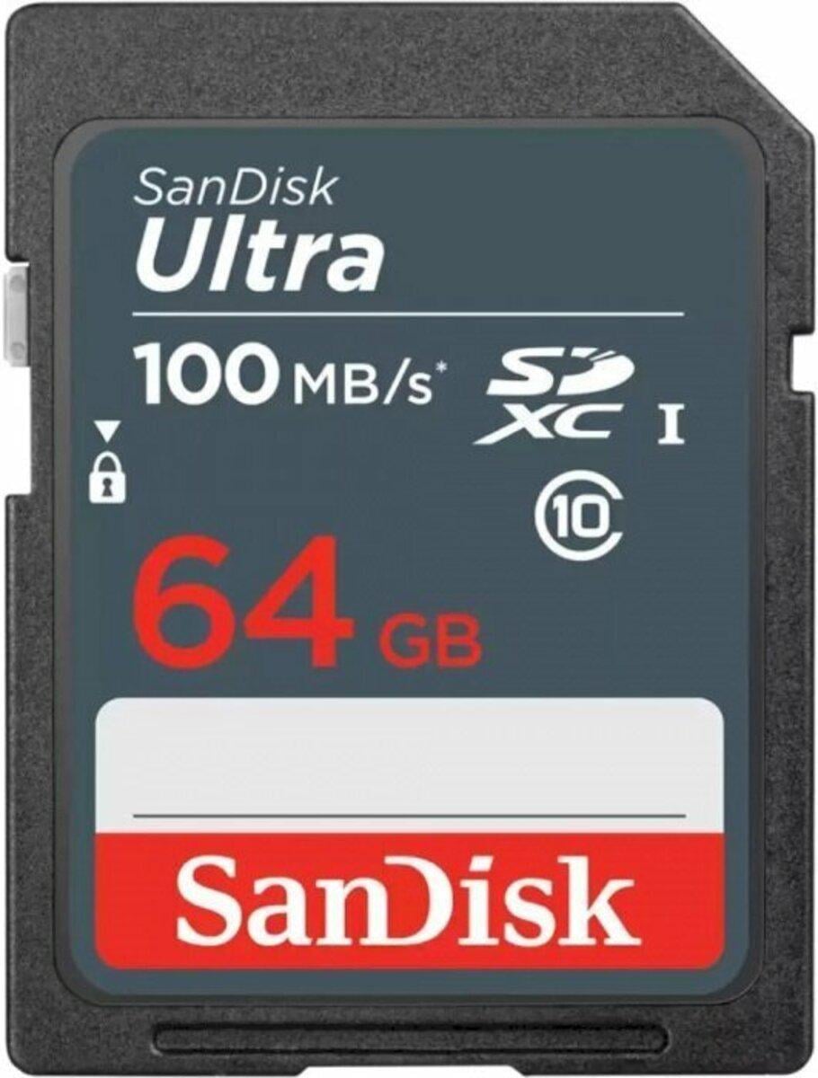 Карта памяти SDHC SanDisk Ultra 64 Gb class 10 100 Mb/s