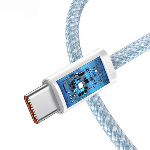 Кабель Baseus USB 2.0 Type-C M-M CALD000203 1 м 20V/5A 100W Dynamic Series Синий (11011729) - фото 3