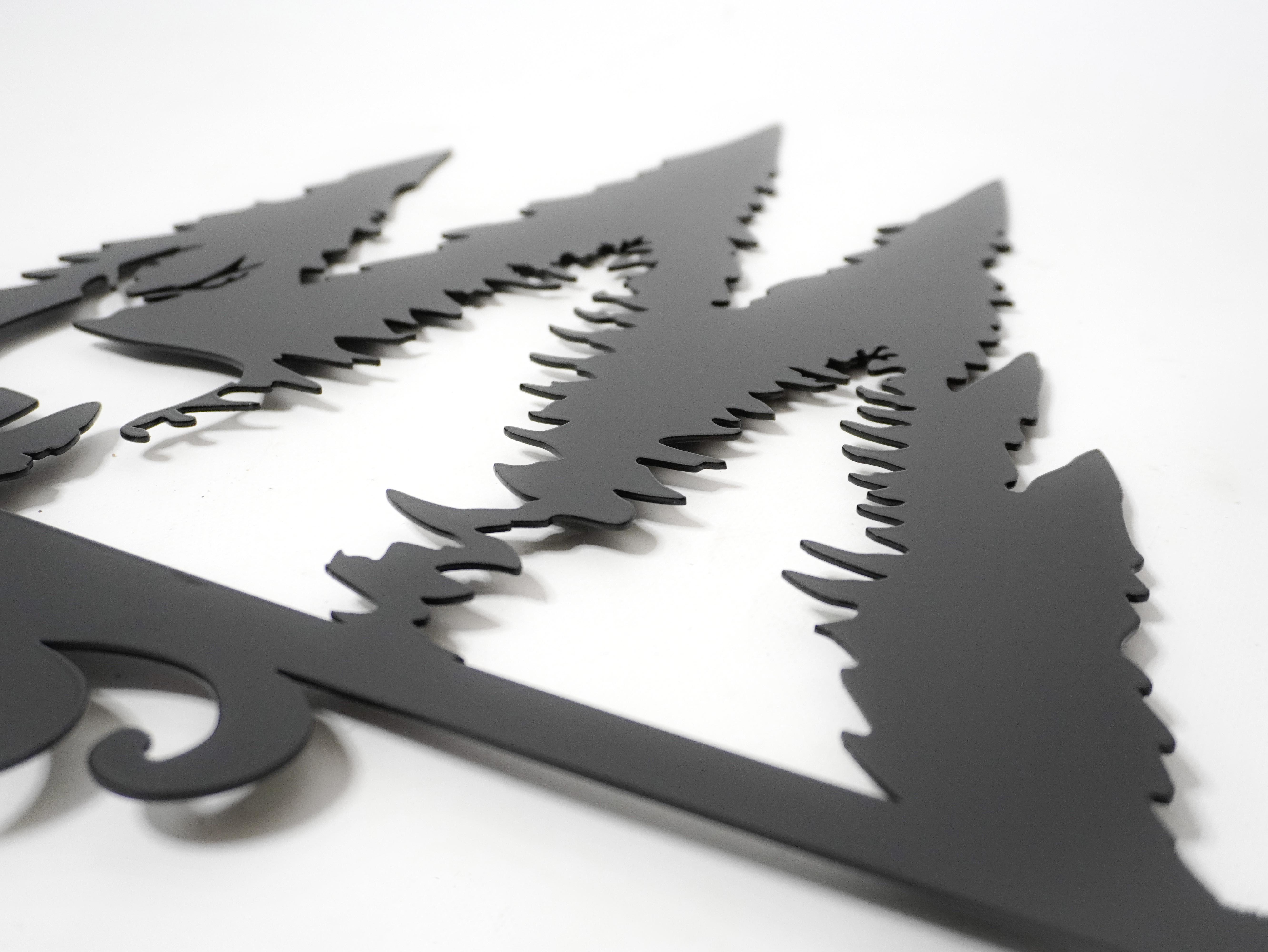 Флюгер на дах металевий Олень в лісі Чорний - фото 5