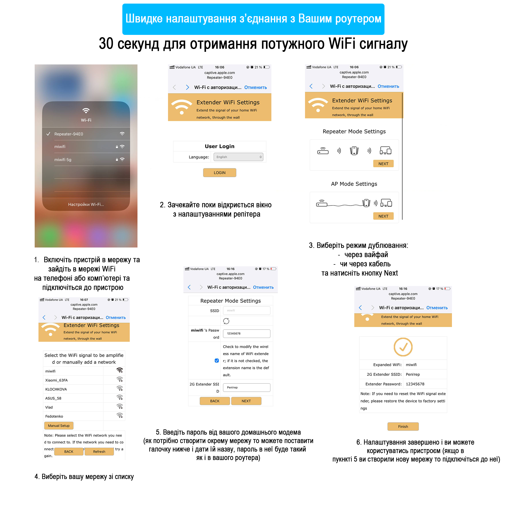 Wi-Fi репітер та ретранслятор LV-WR29 300 Мбіт/с 2,4 ГГц WPS антени AP режим (998102) - фото 2 Wi-Fi репітер та ретранслятор LV-WR29 300 Мбіт/с 2,4 ГГц WPS антени AP режим (998102) - фото 2