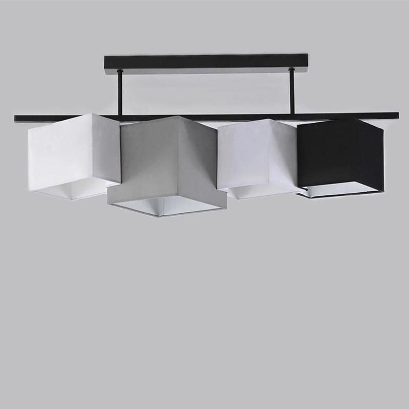 Люстра потолочная Light House NM-H14677/4B BK+MIX E27 TK на четыре лампы Черный