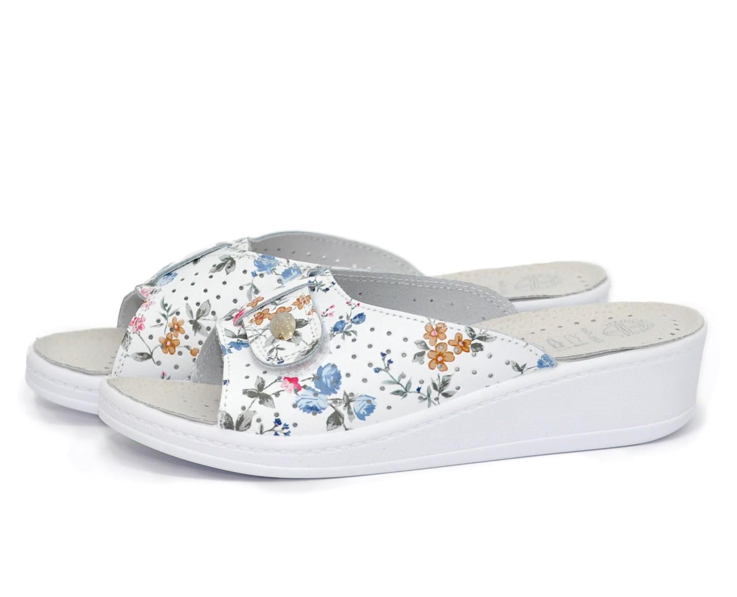 Женские сабо кожаные Adaco 312sbf р. 41 Белый