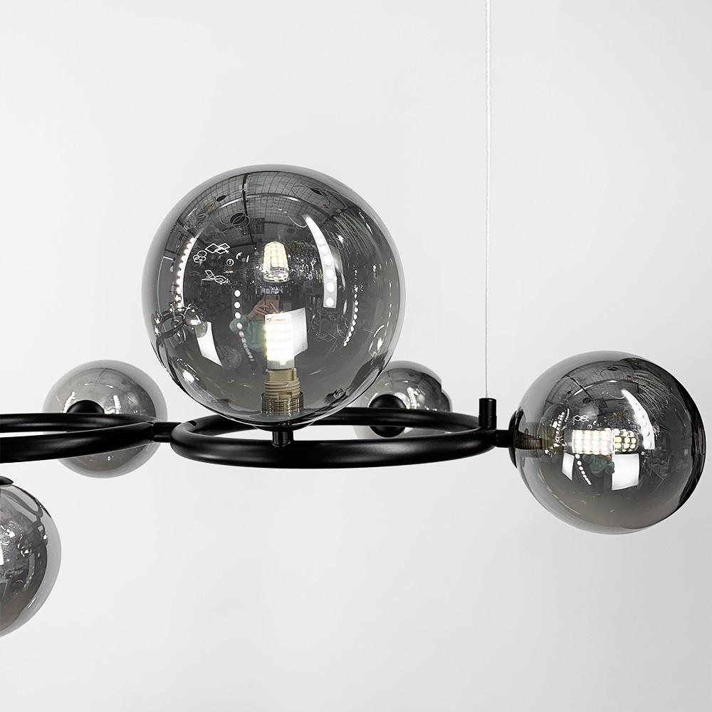 Люстра Gorizia на 12 графітових плафонів Чорний (sg 44/12 bk/gr) - фото 4