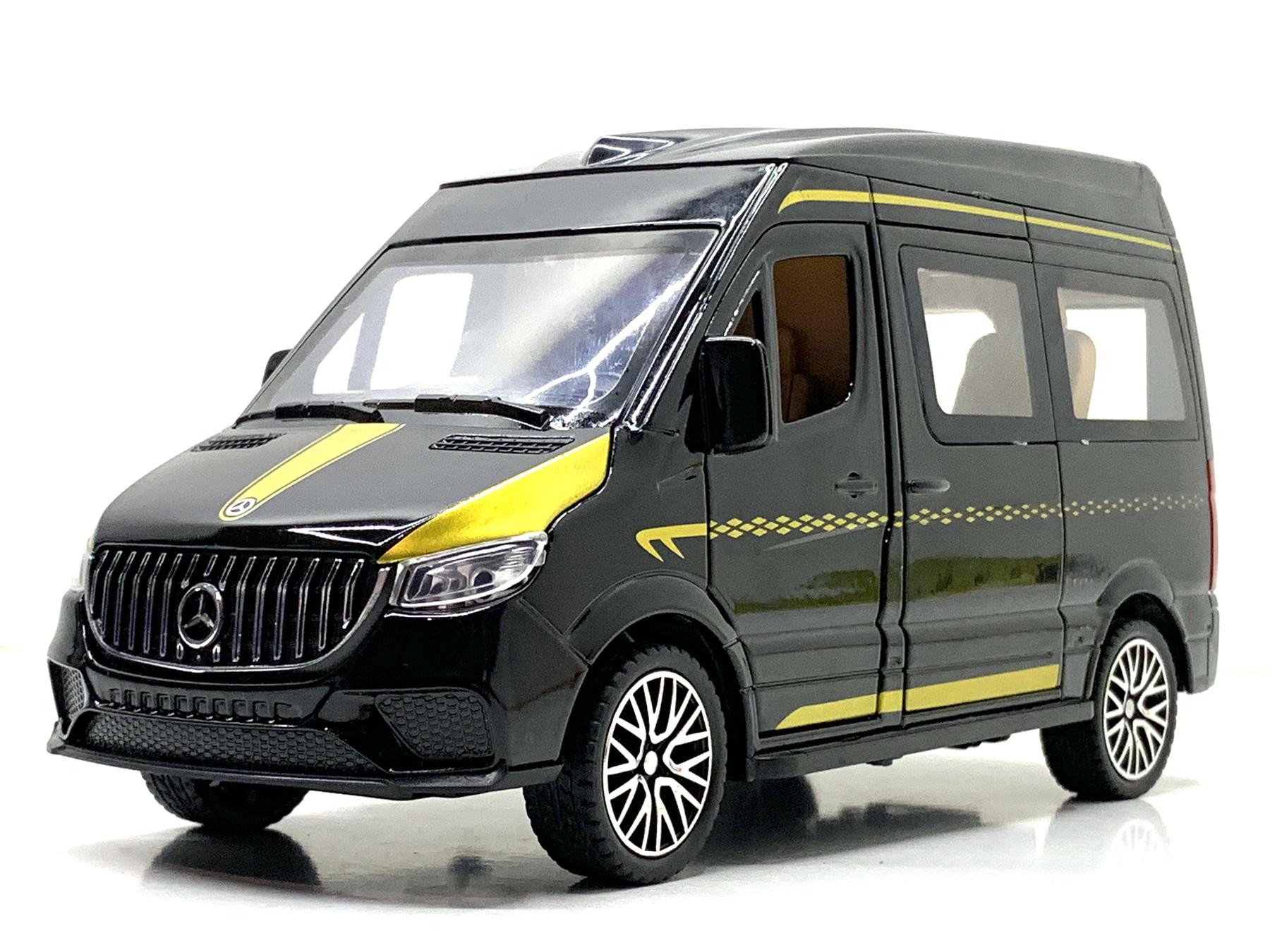 Микроавтобус Miniauto Mercedes sprinter инерционный открываются двери/капот 19,5 см Черный (DC24293)