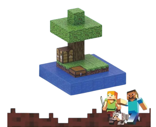 Конструктор детский магнитный Minecraft Мини-остров 38 строительных блоков и 1 фигурка (2571283531)