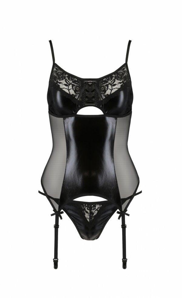 Корсет под кожу Passion ASUNA CORSET S/M Black