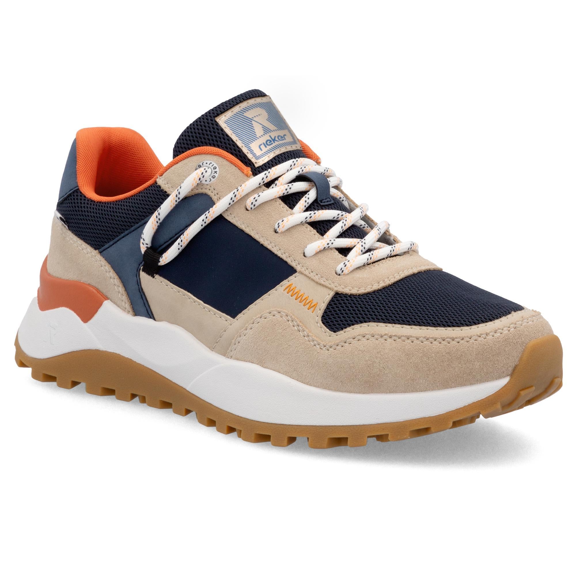 Кроссовки мужские осенние RIEKER Evolution р. 45 Бежево-синий (35086-45)