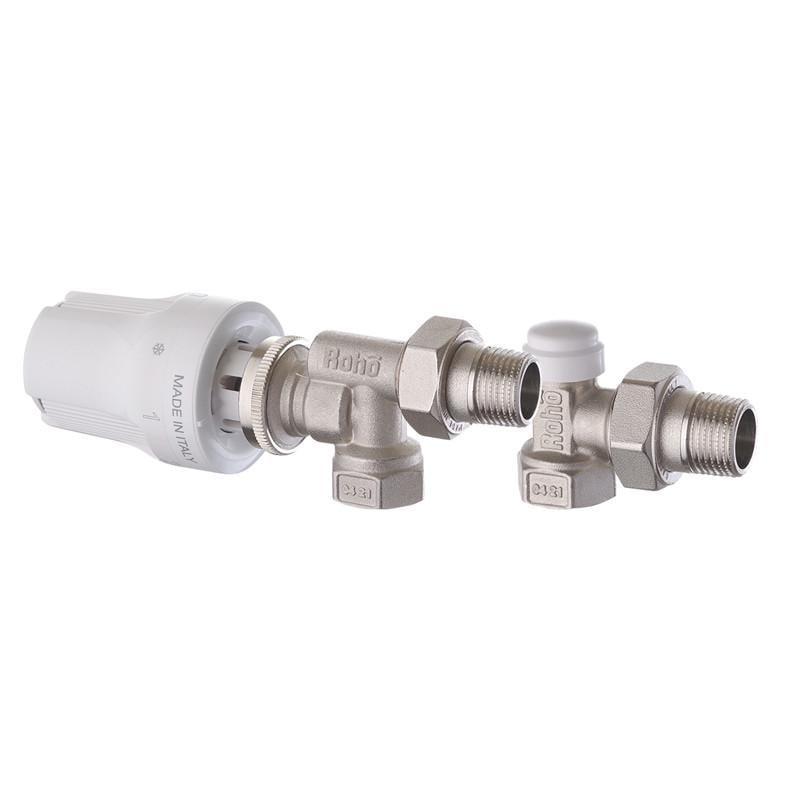 Комплект для подключения радиатора Roho R5170-050K осевой 1/2" (RO0120)