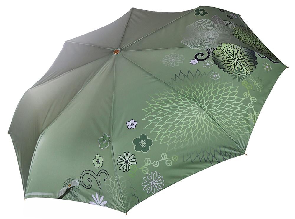 Зонт женский складной Три Слона автомат D 107 мм Green (3680-6)