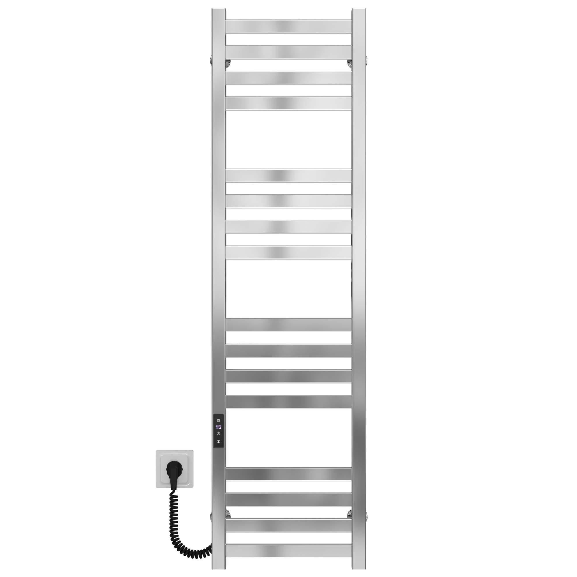 Полотенцесушитель электрический Deffi Magnus П16 JD04 левое подключение нержавеющая сталь 200х1200 мм Хром (A.MA.120.20.16.E.C.L.2)