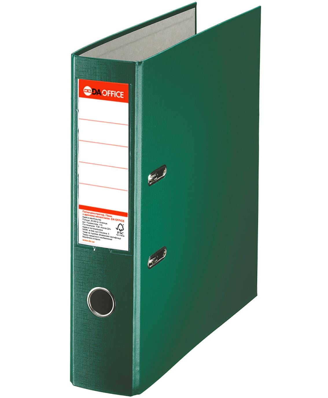 Папка-регистратор Dа А4 75 мм Зеленый (624426)
