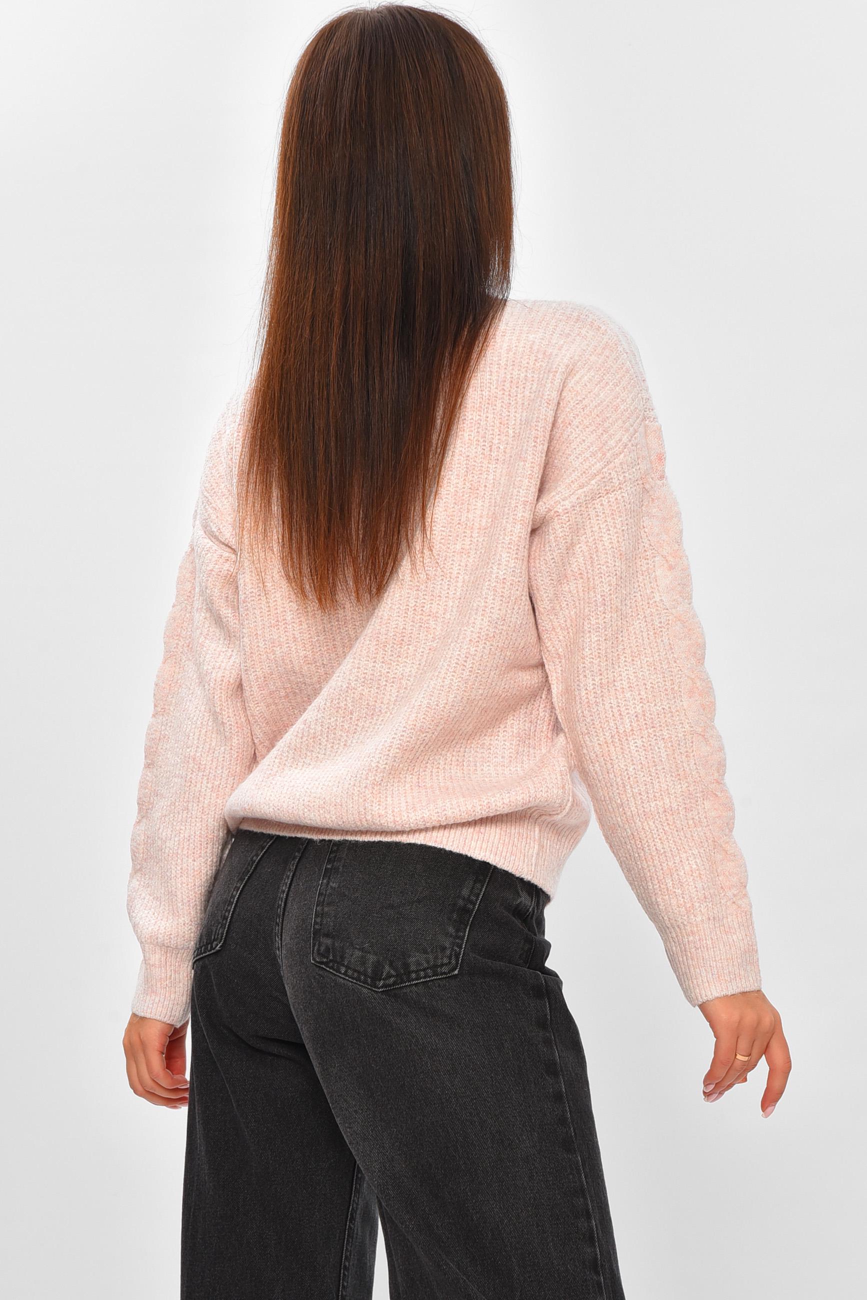 Светр жіночий 206608 однотонний M-XL Світло-рожевий (206608_!335401_44-48) - фото 3 Светр жіночий 206608 однотонний M-XL Світло-рожевий (206608_!335401_44-48) - фото 3