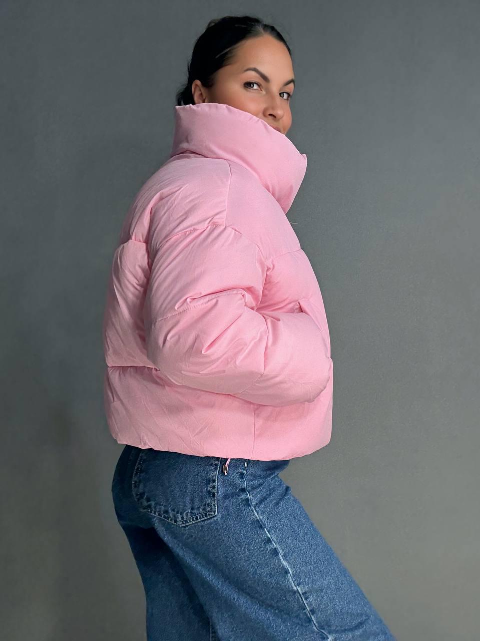Куртка женская LADY YEP 10043 короткая на молнии с воротником р. 42 Розовый (4823) - фото 8