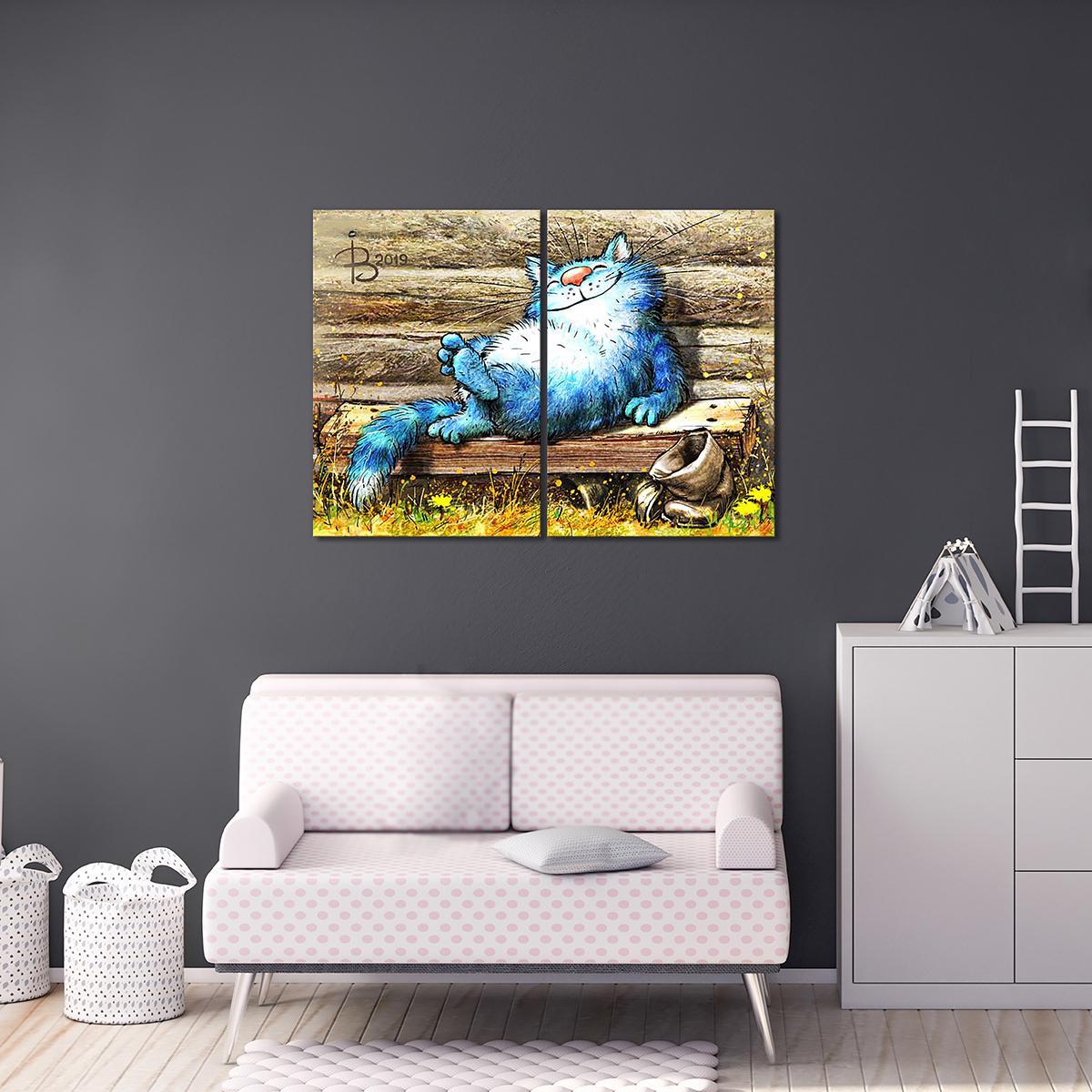 Модульная картина Солнышко припекло 2 модуля 120x180 см