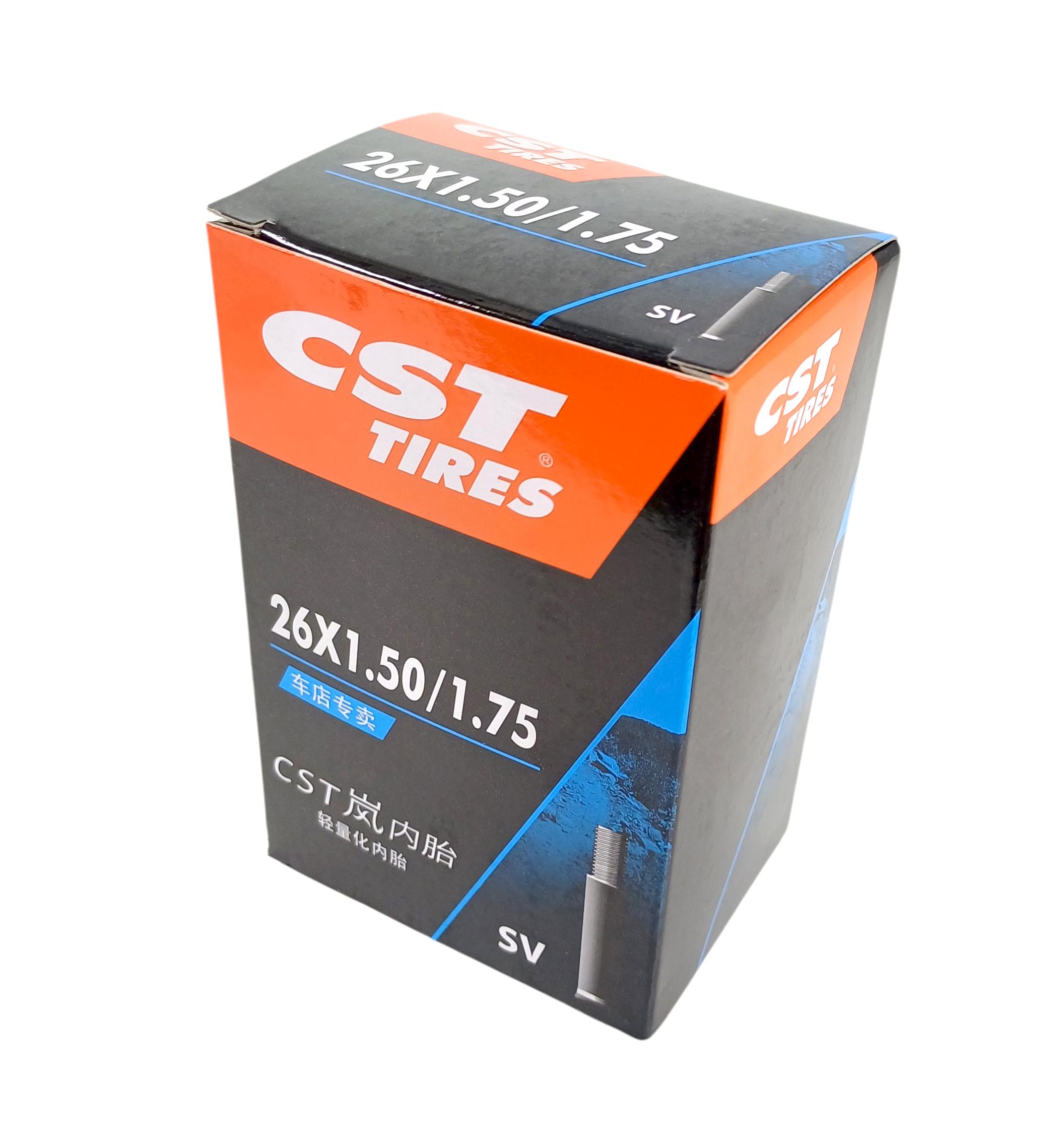 Камера велосипедная CST 26x1,50/1,75 AV 38 мм (G0002310) Камера велосипедная CST 26x1,50/1,75 AV 38 мм (G0002310)
