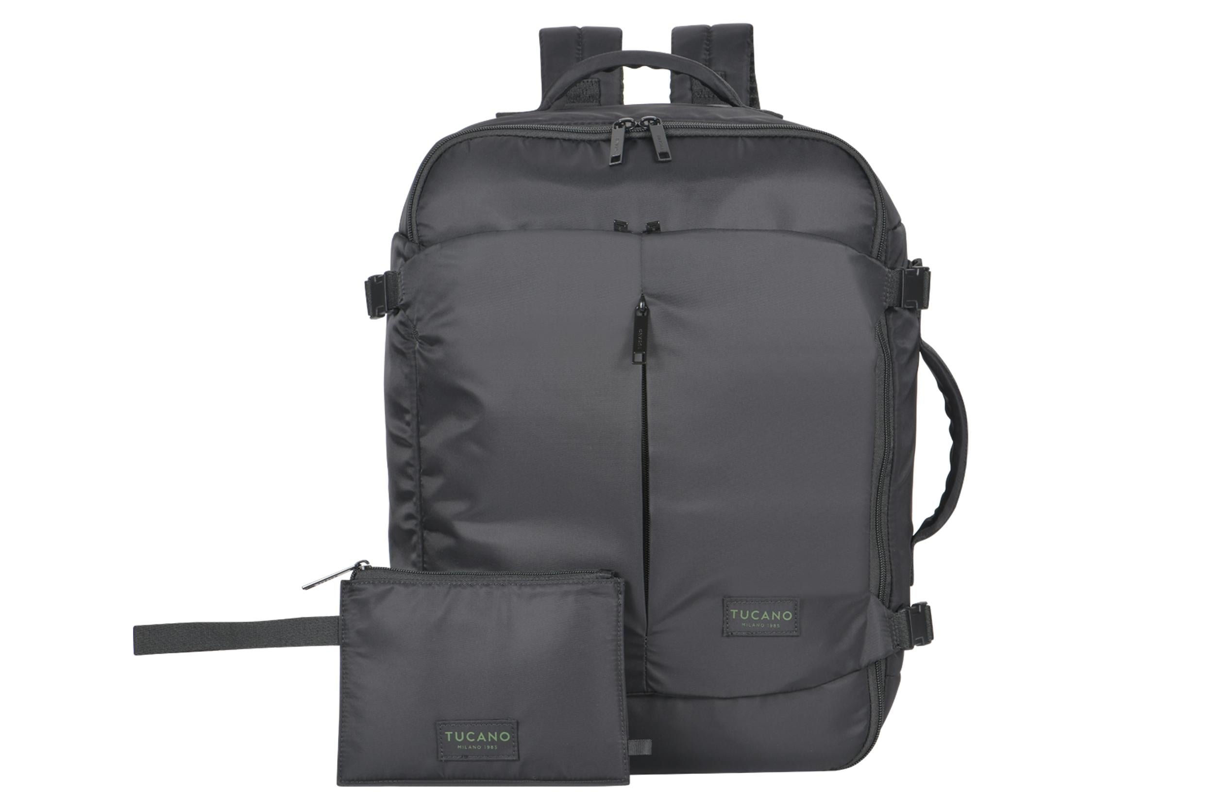 Рюкзак дорожній з косметичкою Tucano TUGO Premium ML нейлон 18 28,5 л Чорний (BKTUGP-ML-BK)