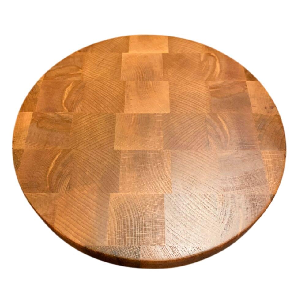 Доска разделочная BVD65 торцевая деревянная круглая 30 см (3255)