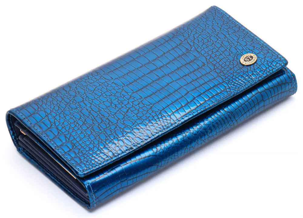 Кошелек из натуральной кожи ST Leather S1001A Синий