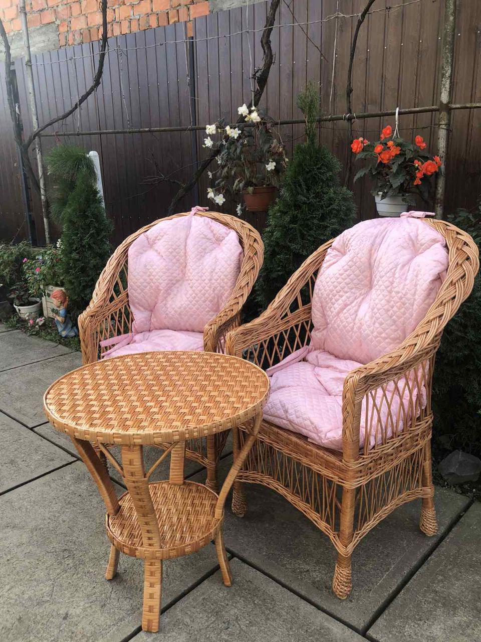 Кресло деревянное с подушкой садовое Стандарт Woody Светлое дерево/Розовый - фото 2 Кресло деревянное с подушкой садовое Стандарт Woody Светлое дерево/Розовый - фото 2