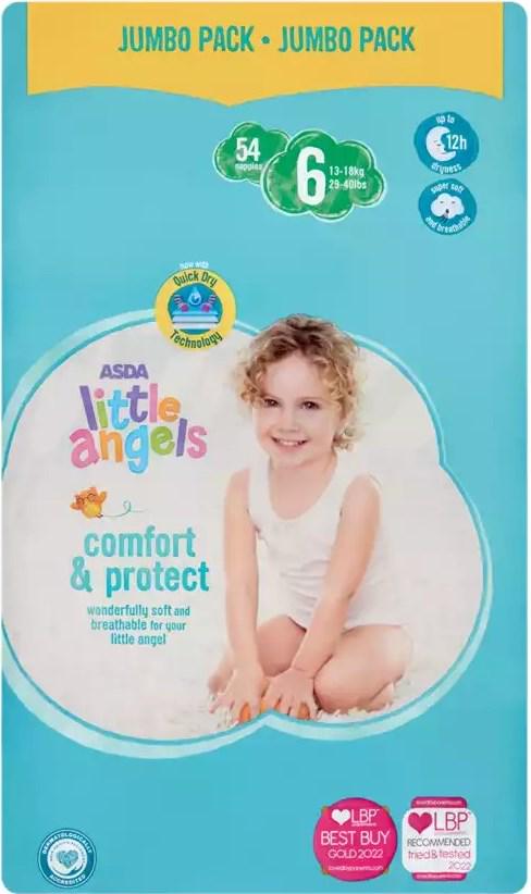 Підгузки Asda Little Angels Comfort & Protect 6 13-18 кг 54 шт. (15056) - фото 1