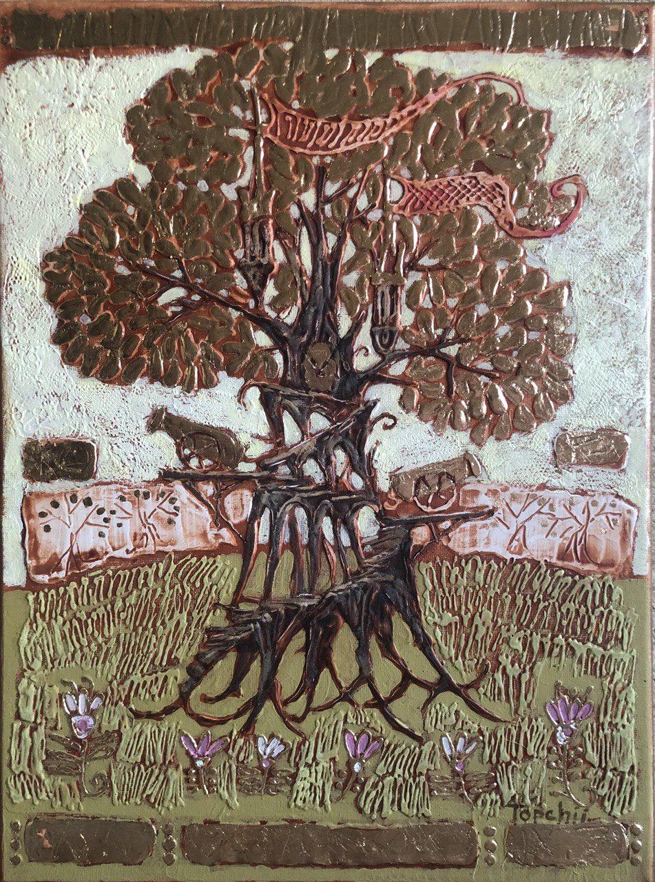 Картина Древо жизни с золотой талией