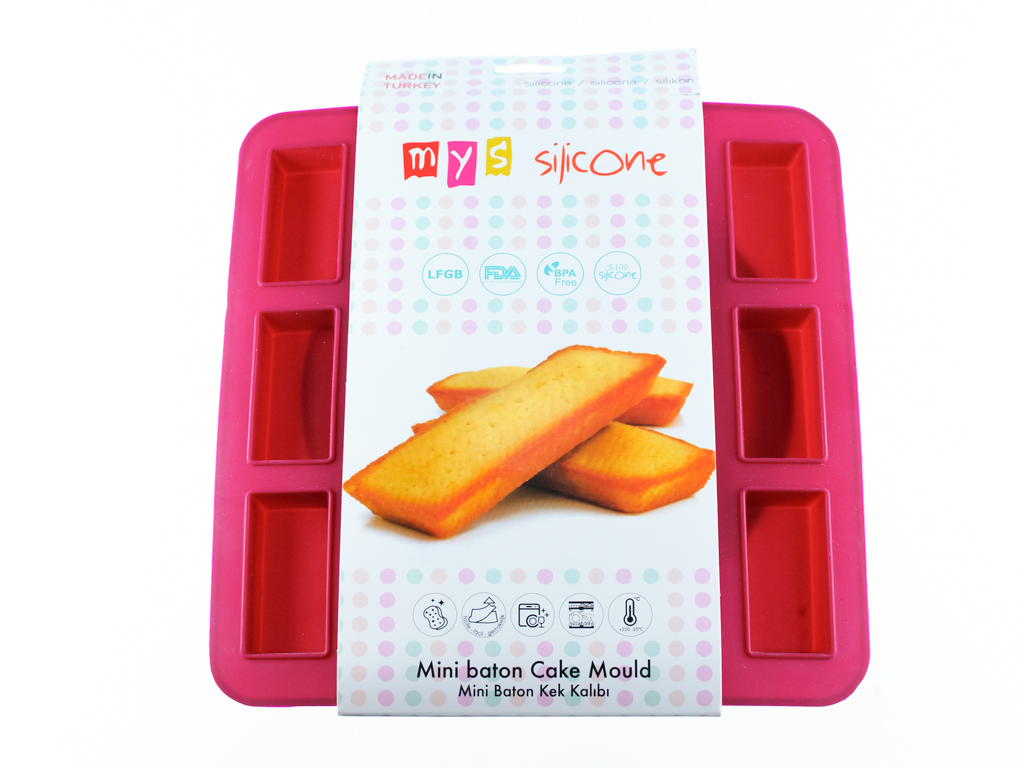 Форма MYS Silicone для випікання прямокутник 12 шт. Малиновий (MYS-610)