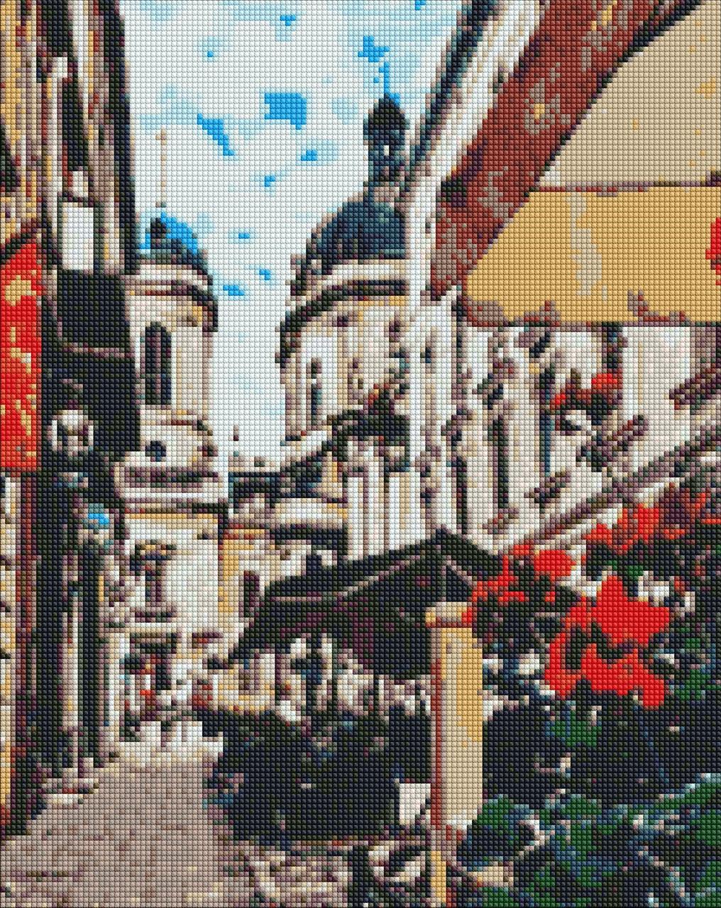 Алмазна мозаїка патріотична Ідейка Чарівний Львів 40х50 см (AMO7229)