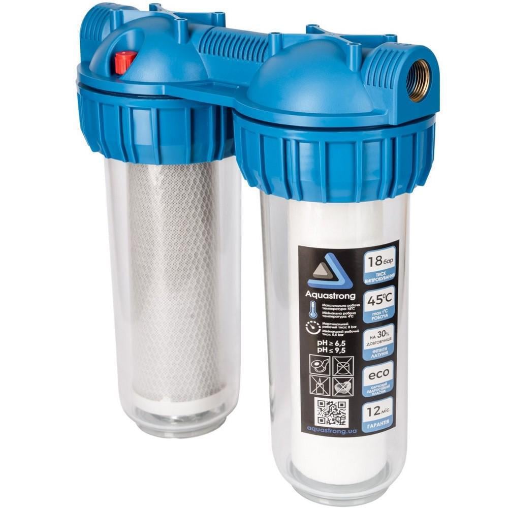 Фильтр магистральный Aquastrong MP2-10310 2 колбы 10" резьба 1" Фильтр магистральный Aquastrong MP2-10310 2 колбы 10" резьба 1"