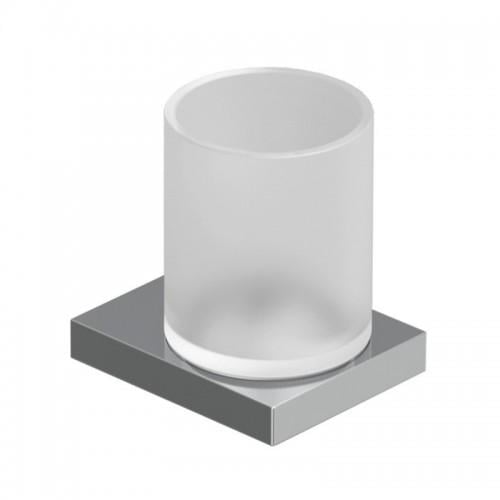 Тримач для зубних щіток зі склянкою Kludi VELA С Хром (GRM-47115-01) Тримач для зубних щіток зі склянкою Kludi VELA С Хром (GRM-47115-01)