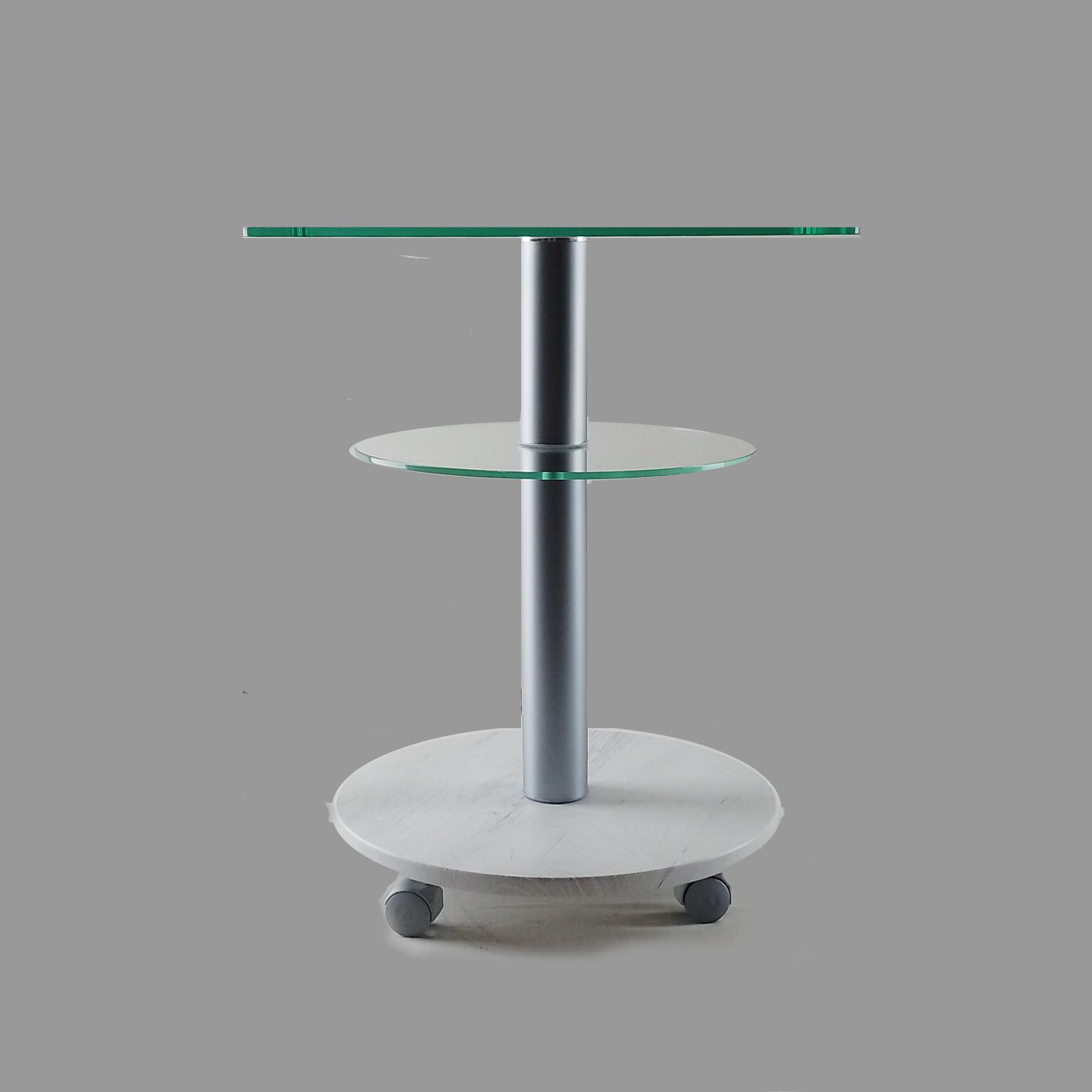 Стол журнальный стеклянный Commus Bravo Light Kv6 clear-sosnak-alm60 Белый (433820232) - фото 3 Стол журнальный стеклянный Commus Bravo Light Kv6 clear-sosnak-alm60 Белый (433820232) - фото 3