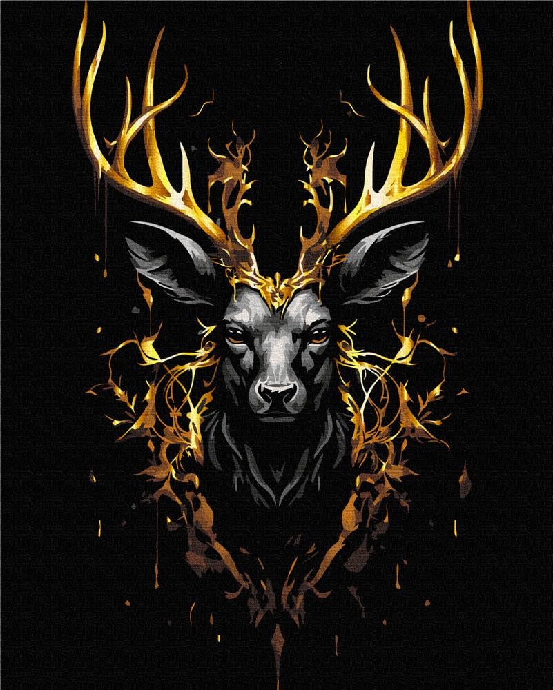 Картина по номерам SH0005 Лесная Корона с красками металлик 40x50 см Черный (27744)