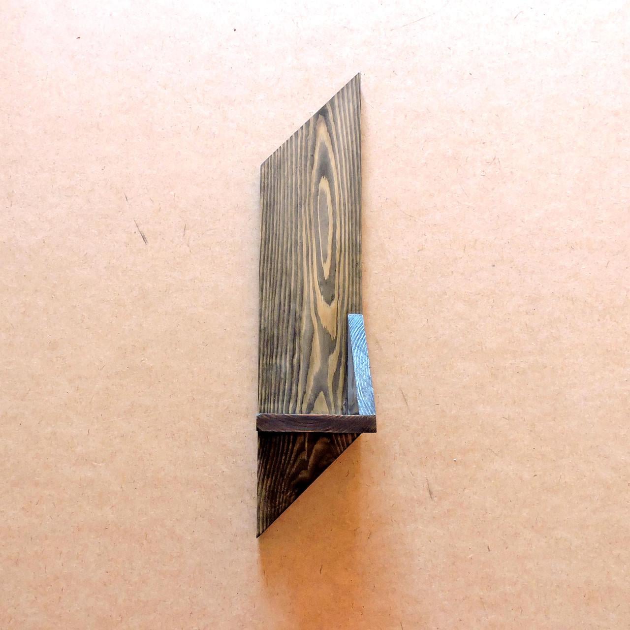 Полка настенная из дерева Эмпайр левая Морион (НСП-000109)