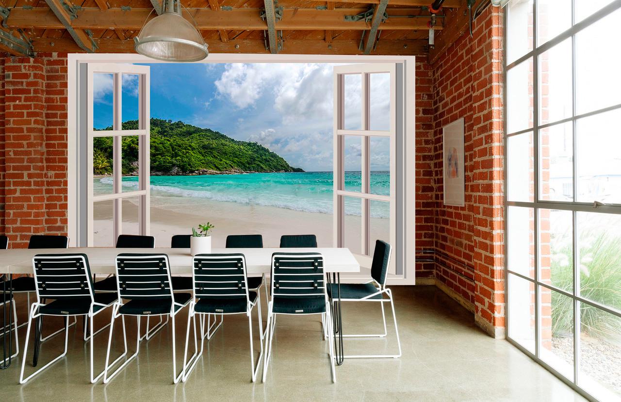 Фотошпалери, що миються флізелінові для спальні/зали/кухні Гора біля моря