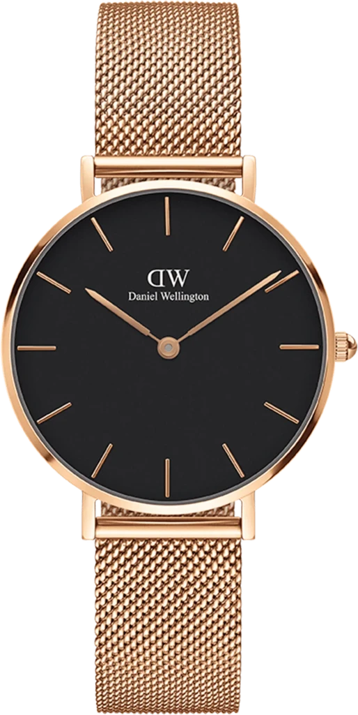 Наручные часы женские Daniel Wellington Petite Melrose DW00100161 со стальным корпусом WR 30 м Черный (3149529150)