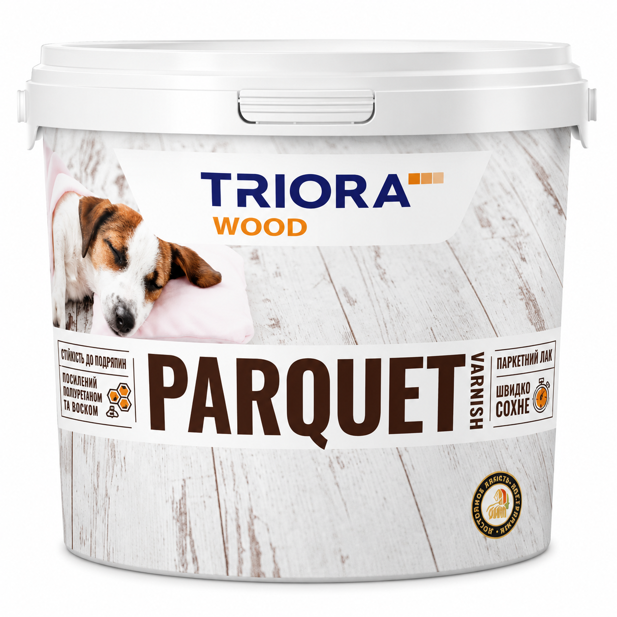 Лак паркетный водный TRIORA Parquet Varnish глянцевый 2,5 л (3150871727)