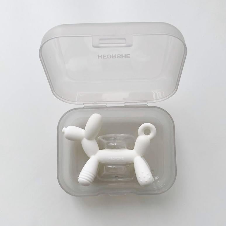 Прорезыватель силиконовый HEORSHE Puppy White - фото 2