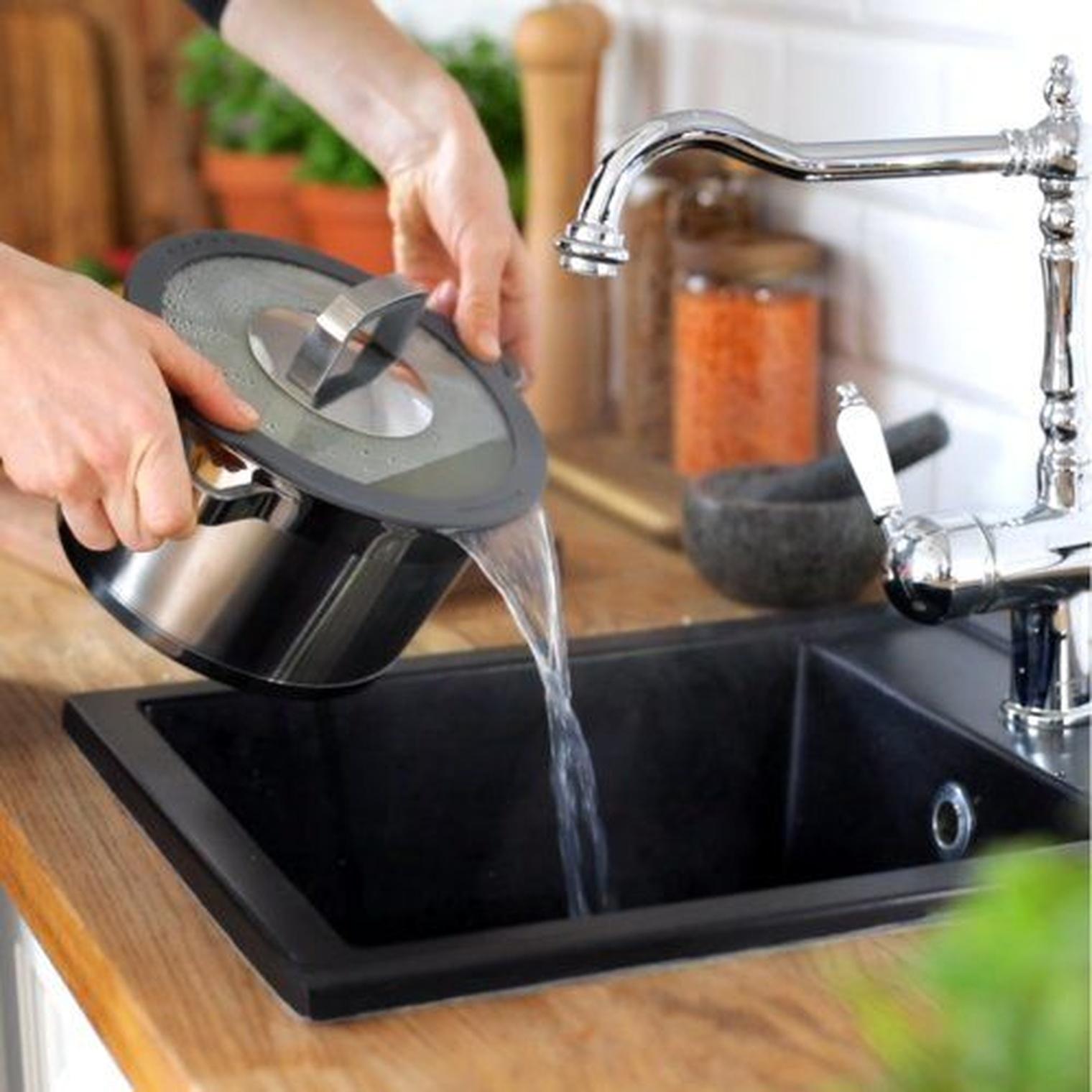 Каструля з кришкою DUKA ESKIL 5,5 л Сріблястий (1218686) - фото 4 Каструля з кришкою DUKA ESKIL 5,5 л Сріблястий (1218686) - фото 4