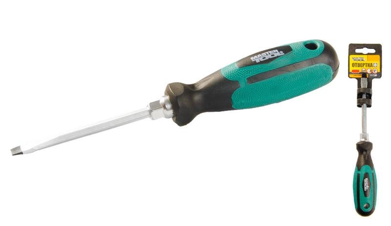 Викрутка плоска Mastertool посилена SL5х75 мм (45-8575) Викрутка плоска Mastertool посилена SL5х75 мм (45-8575)
