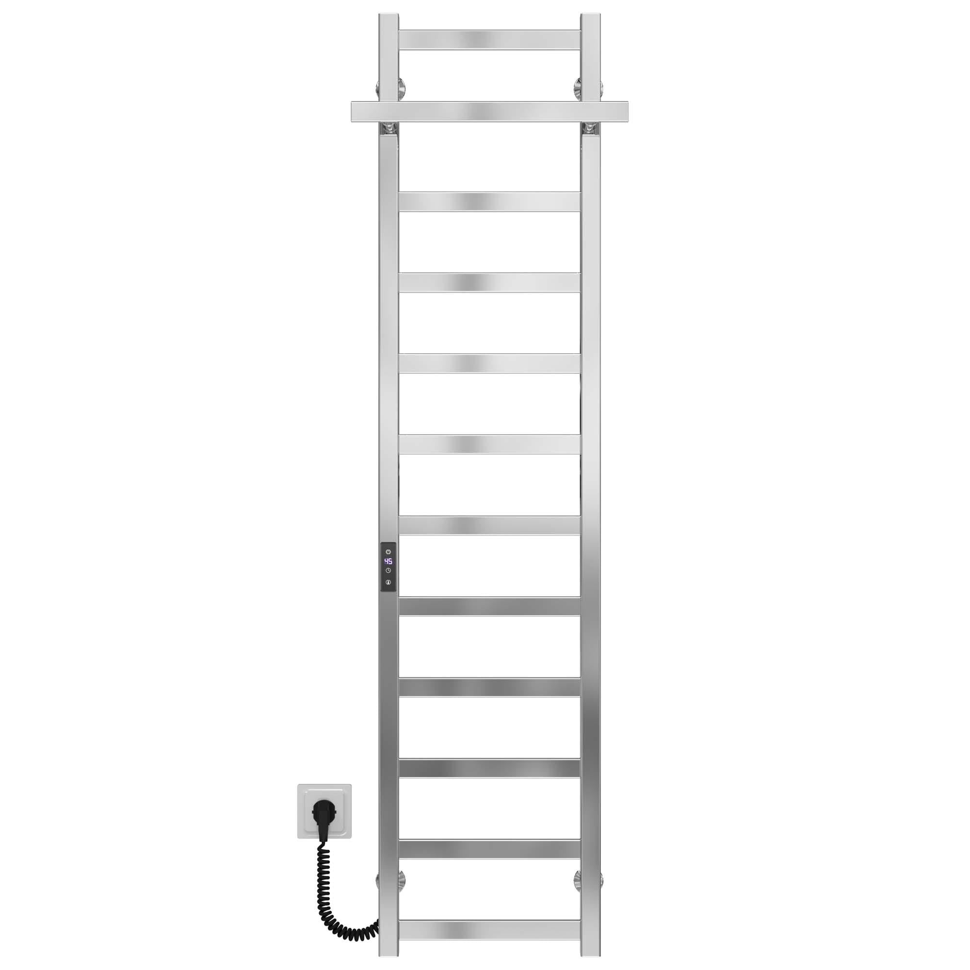 Полотенцесушитель электрический Deffi Nicolе П12 JD04 левое подключение нержавеющая сталь 300х1400 мм Хром (A.NI.140.30.12.ECL2)