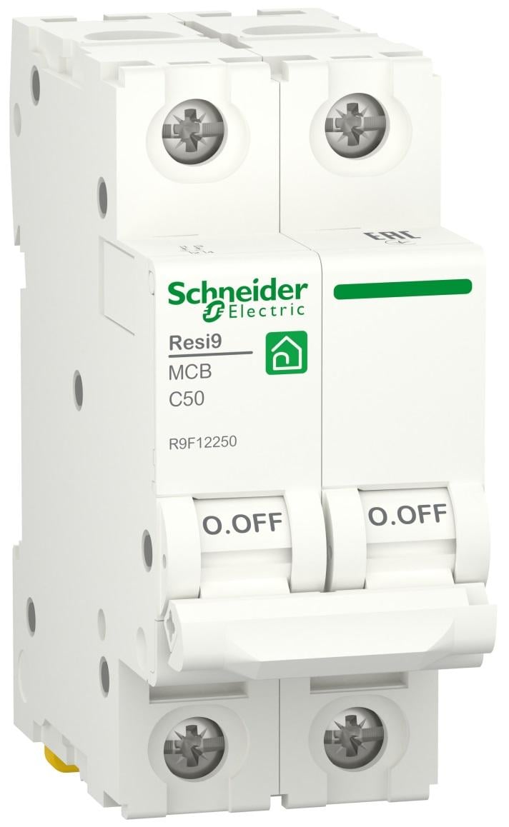 Автоматичний вимикач Schneider Electric Resi9 6kA 2P 50A C (R9F12250) - фото 1